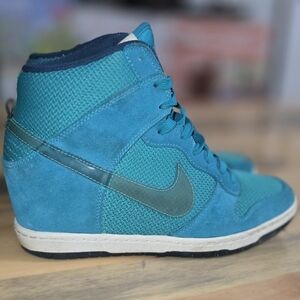 RARE Nike Sky High Teal High-Top Wedge Sneaker - Women's 9